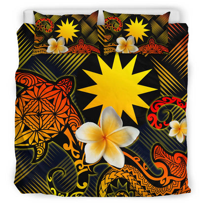 Nauru Polynesian Bedding Set - Lauhala Turtle Plumeria Tropical