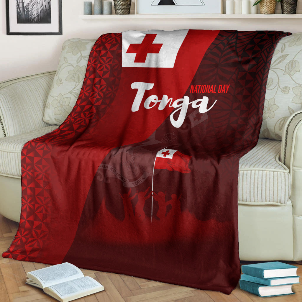 Tonga Premium Blanket - National Day Tonga Coat Of Arms Polynesian