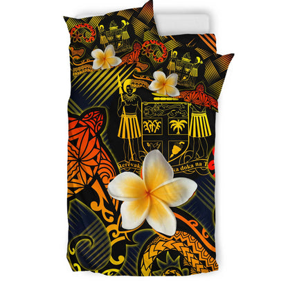 Fiji Polynesian Bedding Set - Lauhala Turtle Plumeria Tropical