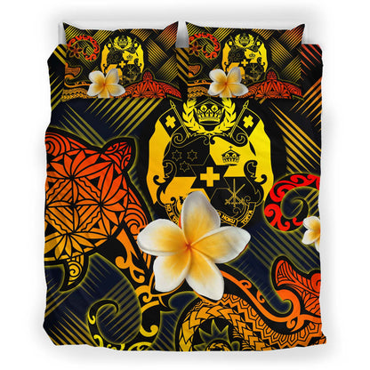 Tonga Polynesian Bedding Set - Lauhala Turtle Plumeria Tropical