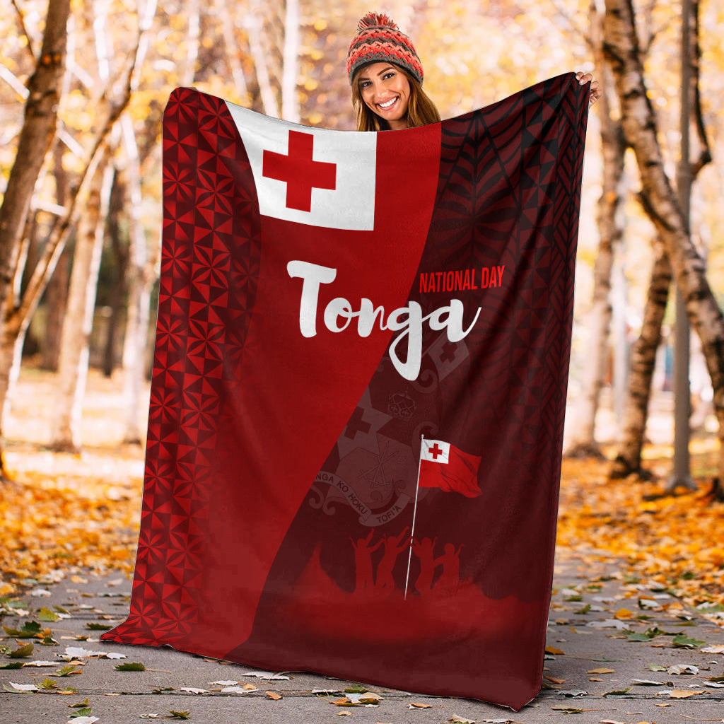Tonga Premium Blanket - National Day Tonga Coat Of Arms Polynesian