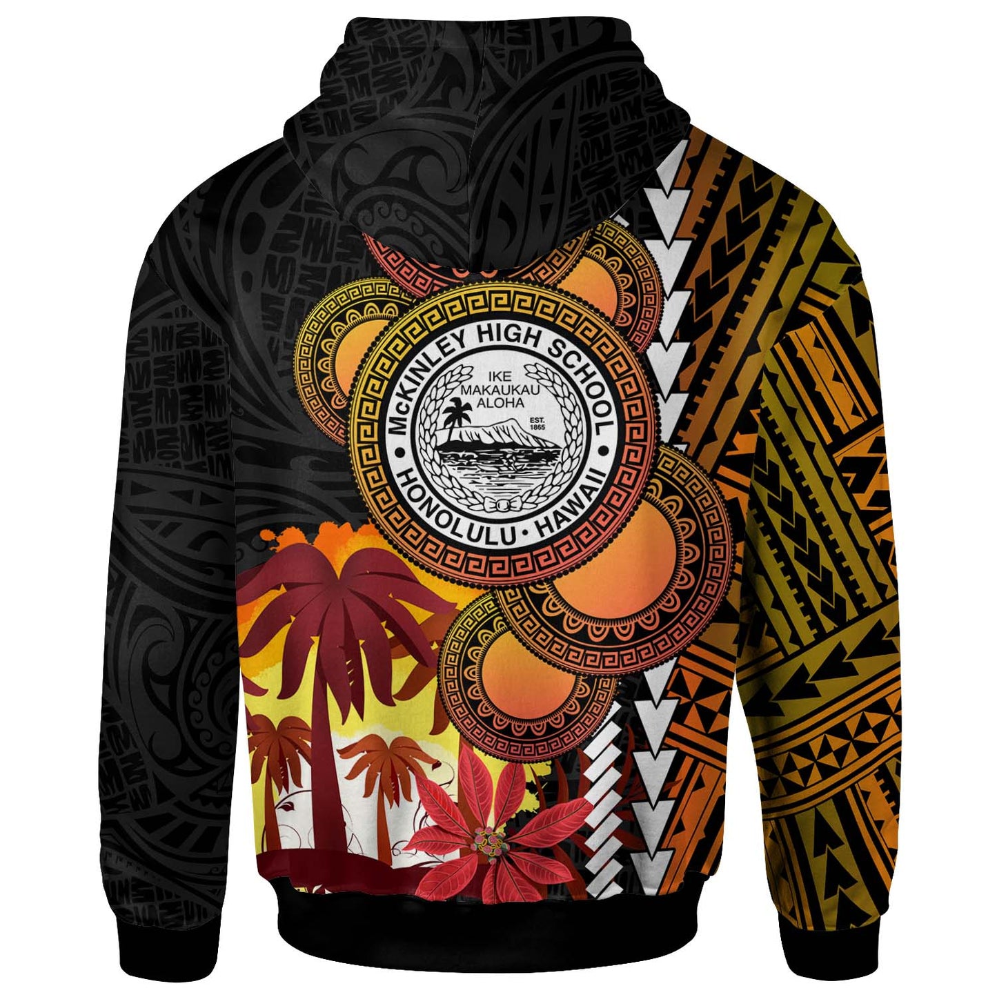 Hawaii Custom Hoodie - President William McKinley High School Hawaii Tropical Polynesian