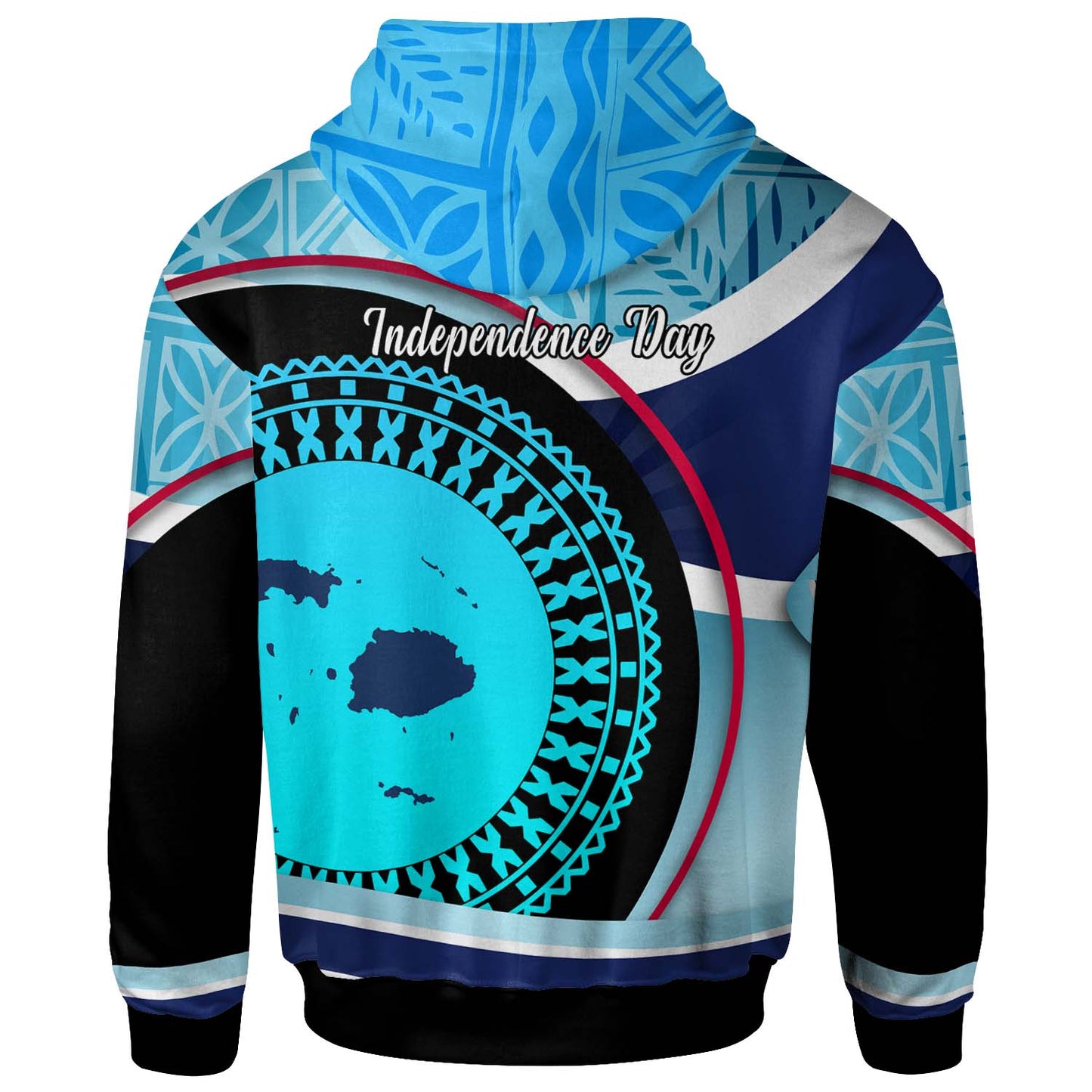 Fiji Polynesian Hoodie - Fiji Independence Day with Tapa Pattern Hoodie