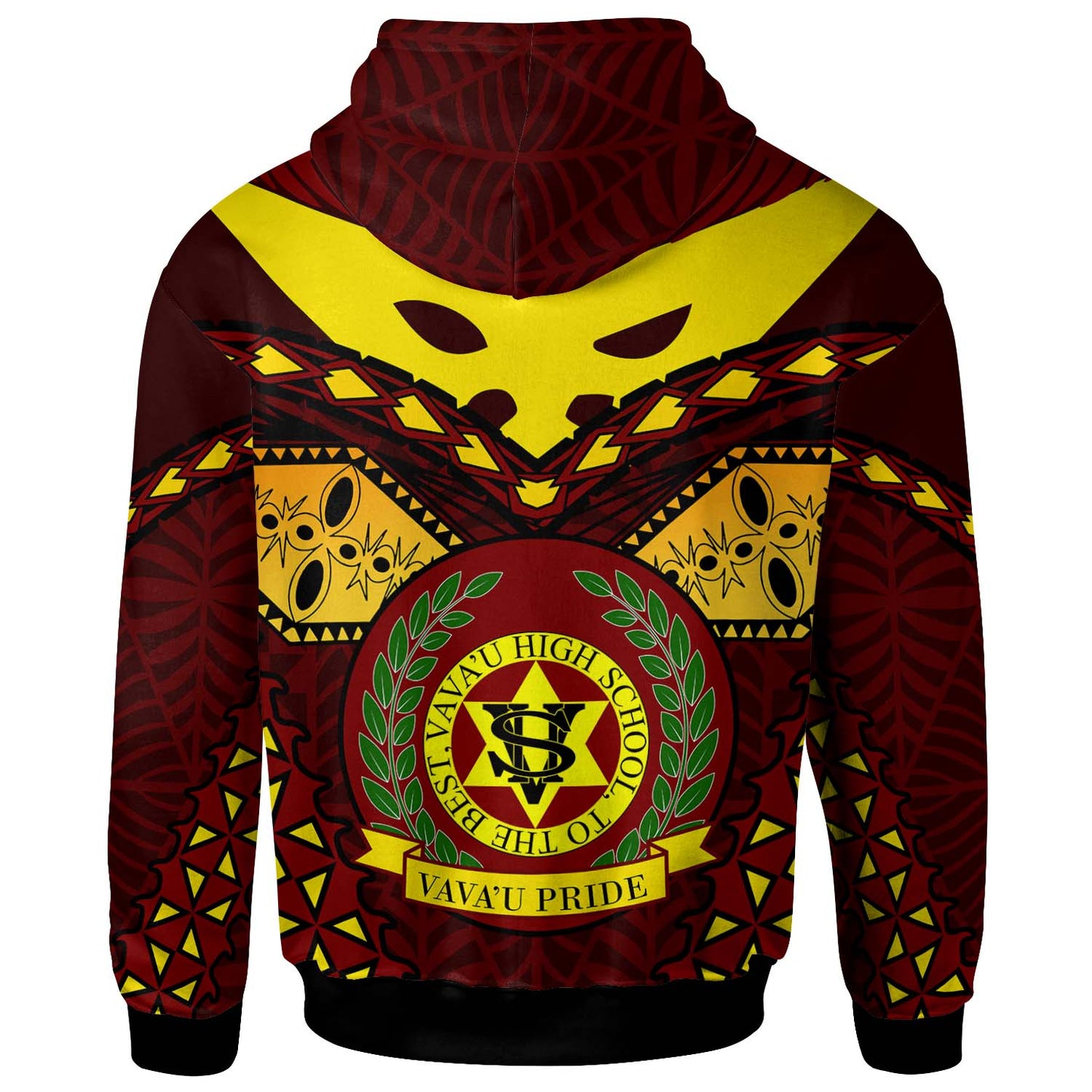 Tonga Custom Hoodie - Vava'u High Shool Tonga with Polynesian Patterns