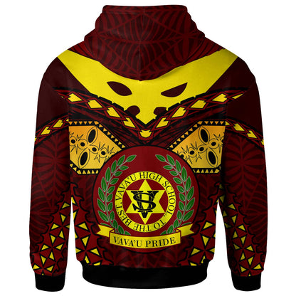Tonga Custom Hoodie - Vava'u High Shool Tonga with Polynesian Patterns