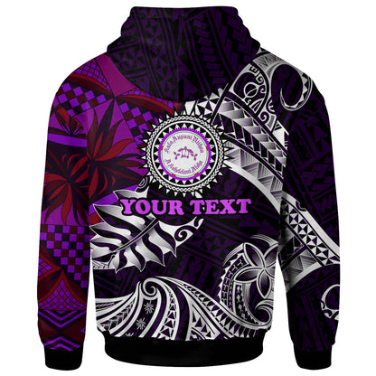 Hawaii Custom Polynesian Hoodie - Ni'ihau High and Elementary School Turtles Maroon Hawaii Pattern