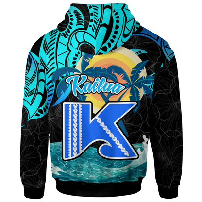 Hawaii Polynesian Hoodie - Kailua High School Surfrider Tropical Polynesian Culture Pride