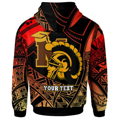 Hawaii Custom Personalised Polynesian Hoodie - Mililani High School The Trojans Pride Tribal Pattern