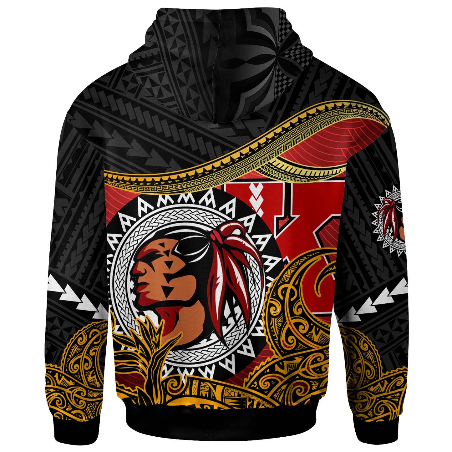 Hawaii Polynesian Hoodie - Kahuku High & Intermediate School The Red Raiders Polynesian Culture Pride