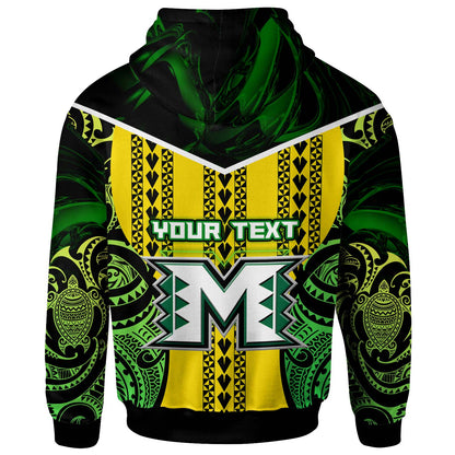 Hawaii Custom Personalised Hoodie - Moloka'i High School Polynesian Farmer with Tribal Pattern Hoodie
