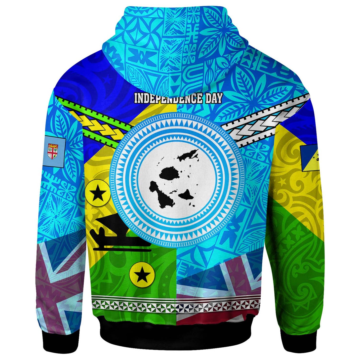 Fiji Polynesian Hoodie - Custom Malampa and Fiji Independence Day with Tapa Polynesian Hoodie