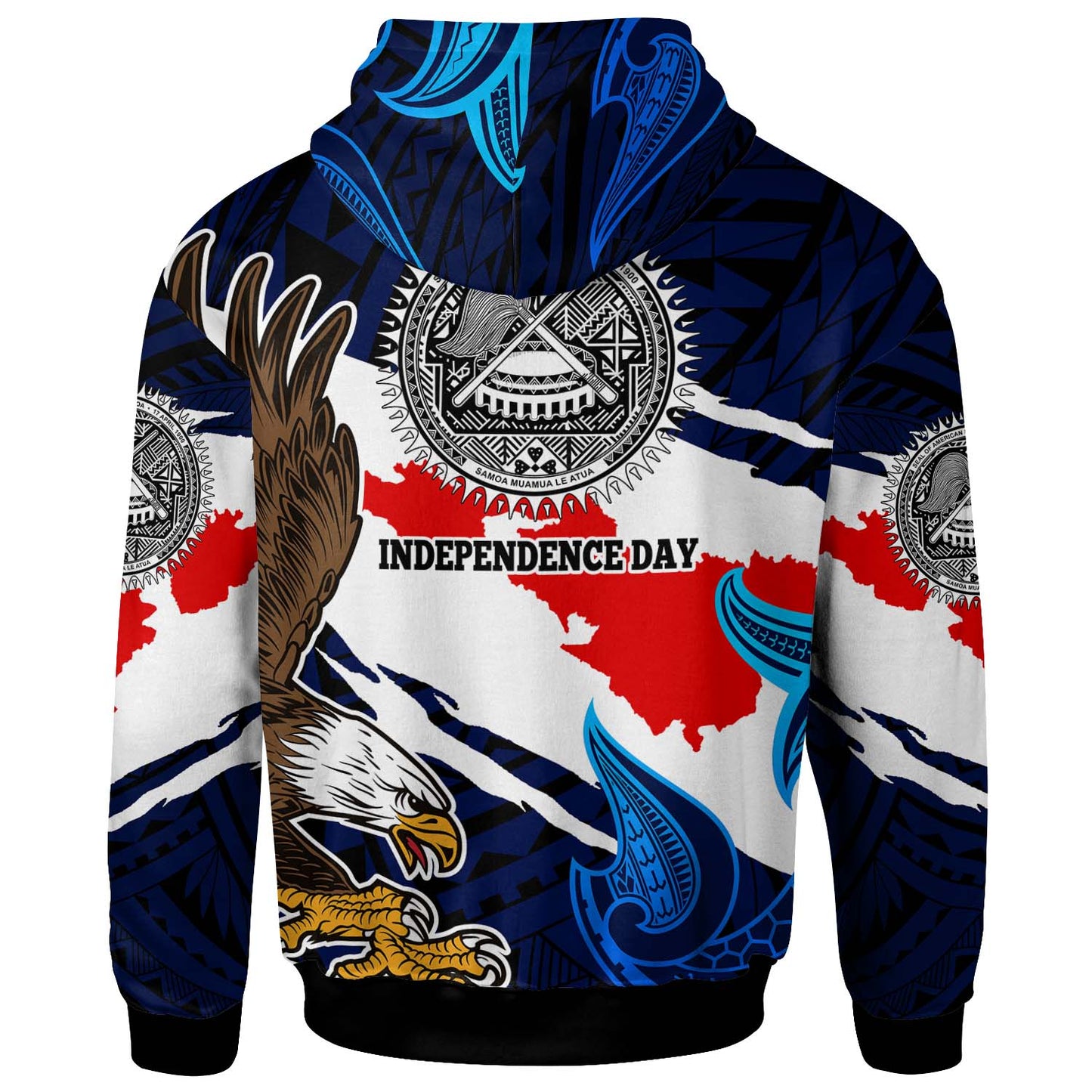 American Samoa Hoodie - Custom Happy Independence Day Samoa  with Polynesian Culture