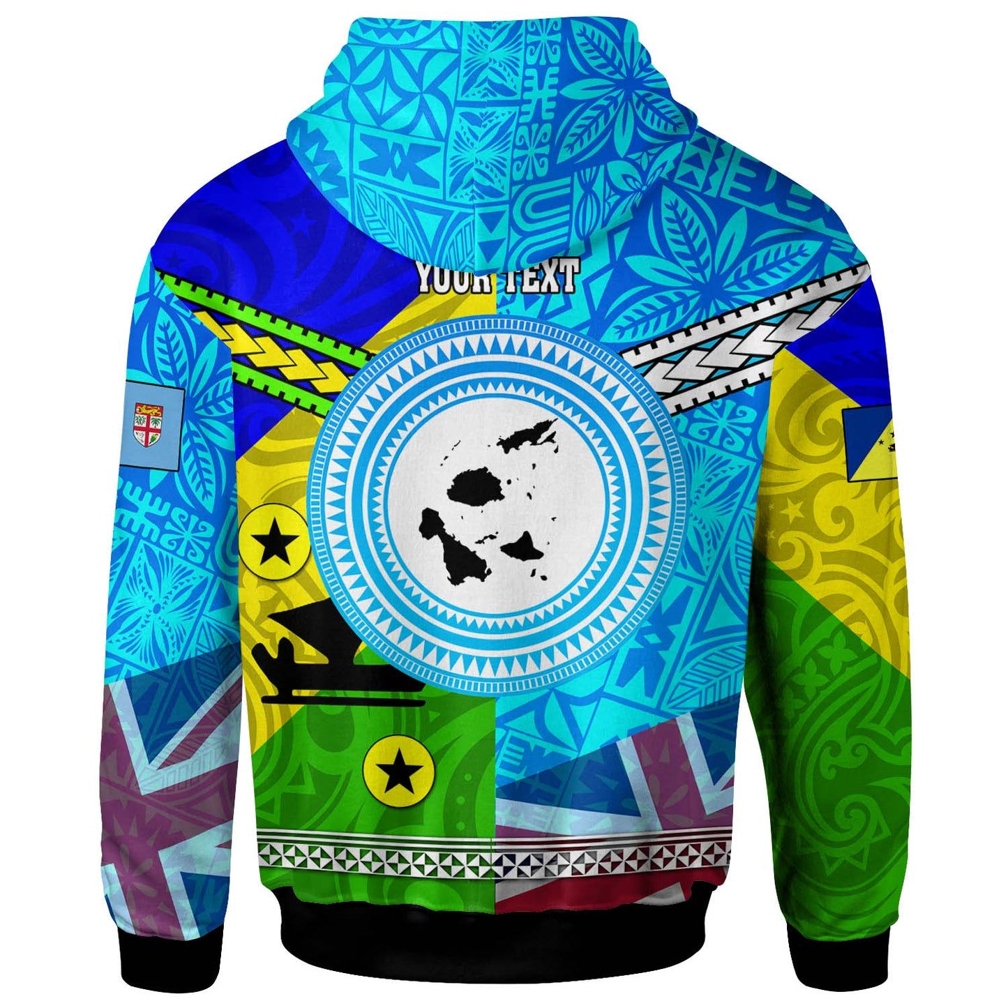 Fiji Polynesian Hoodie - Custom Malampa and Fiji Independence Day with Tapa Polynesian Hoodie