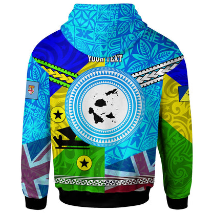Fiji Polynesian Hoodie - Custom Malampa and Fiji Independence Day with Tapa Polynesian Hoodie