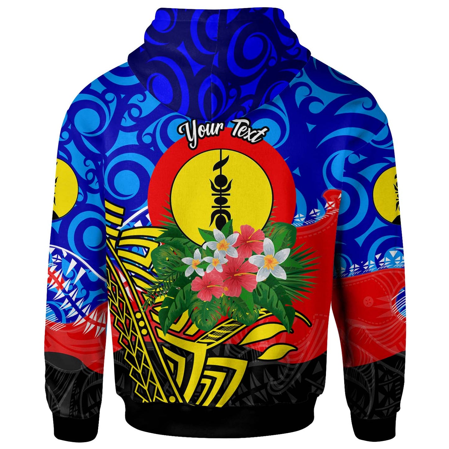 New Caledonia Hoodie - Custom Personalised "Land of Speech, Land of Sharing" with Polynesian Hoodie