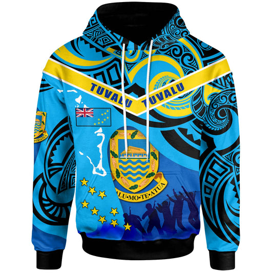 Tuvalu Polynesian Day Hoodie - Custom Happy Tuvalu Independence Day with Polynesian Culture  Hoodie