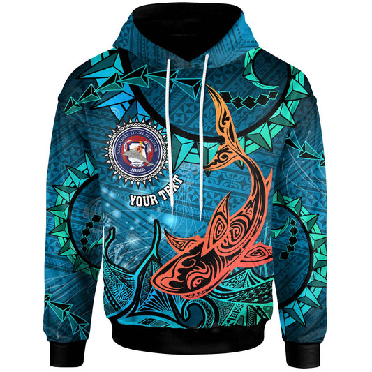 Hawaii Custom Personalised Hoodie - Waianae High School Polynesian Seariders Tribal Pattern