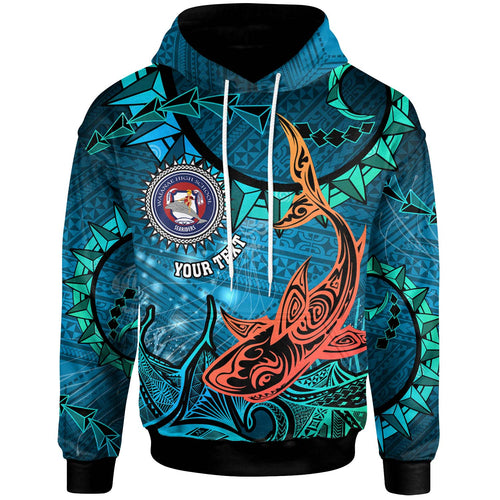 Hawaii Custom Personalised Hoodie - Waianae High School Polynesian Seariders Tribal Pattern