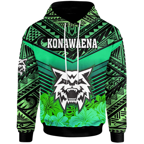 Hawaii Custom Hoodie - Konawaena High School with Polynesian Patterns