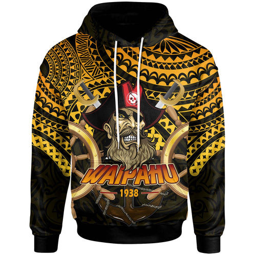 Hawaii Custom Personalised Hoodie - Waipahu High School Marauders Pirates Polynesian Tribal Pattern