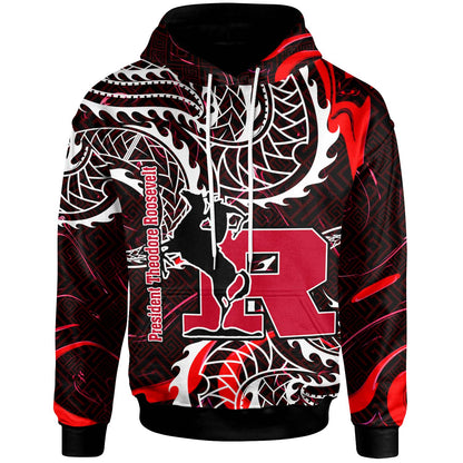 Hawaii Custom Polynesian Hoodie - President Theodore Roosevelt High School Tribal Patterns
