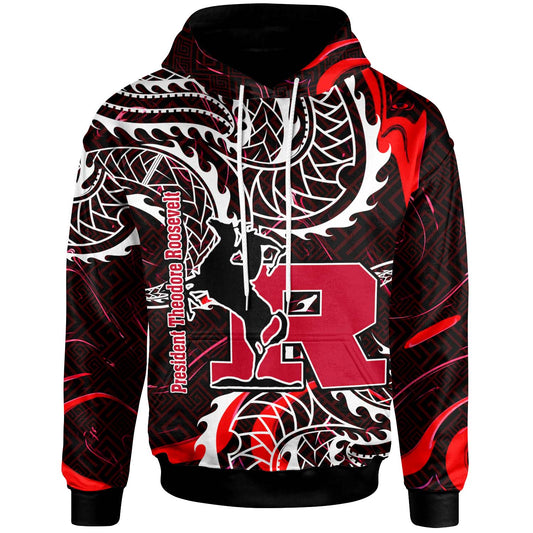 Hawaii Custom Polynesian Hoodie - President Theodore Roosevelt High School Tribal Patterns
