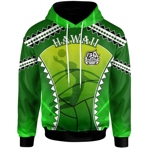 Hawaii Polynesian Hoodie - Custom Hawaii Volleyball Team Sport Style Polynesian Hoodie