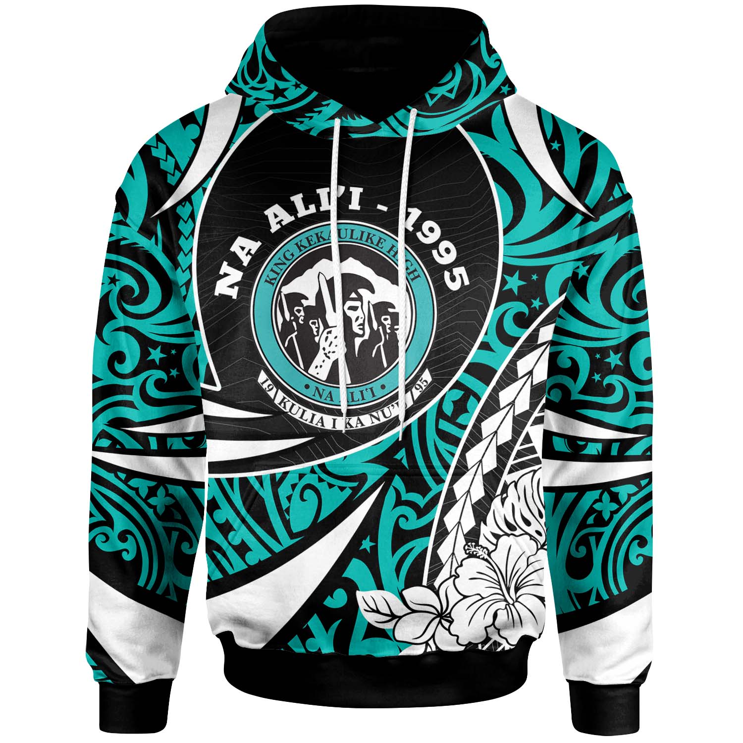 Hawaii Custom Personalised Hoodie - King Kekaulike High School Polynesian Tribal Pattern