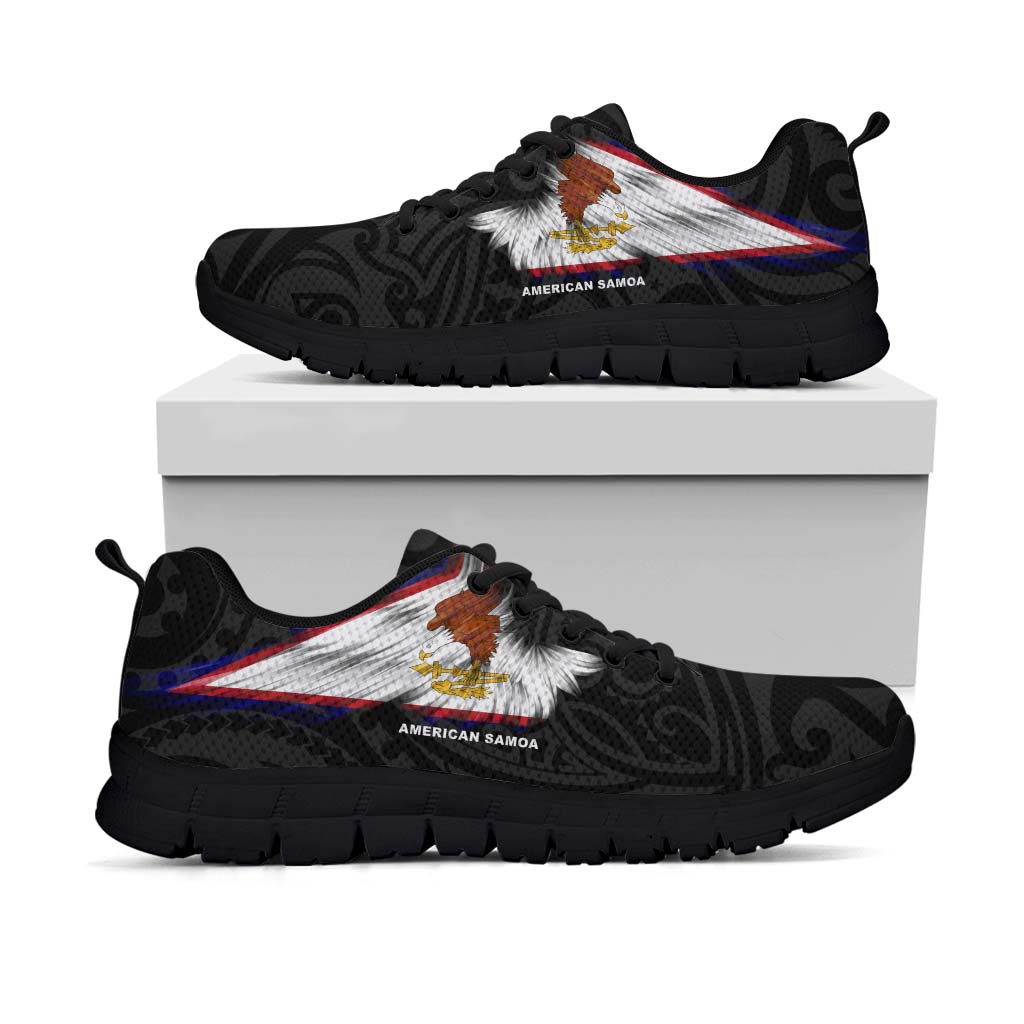 American Samoa Sneakers - Flag Wing Sport Style
