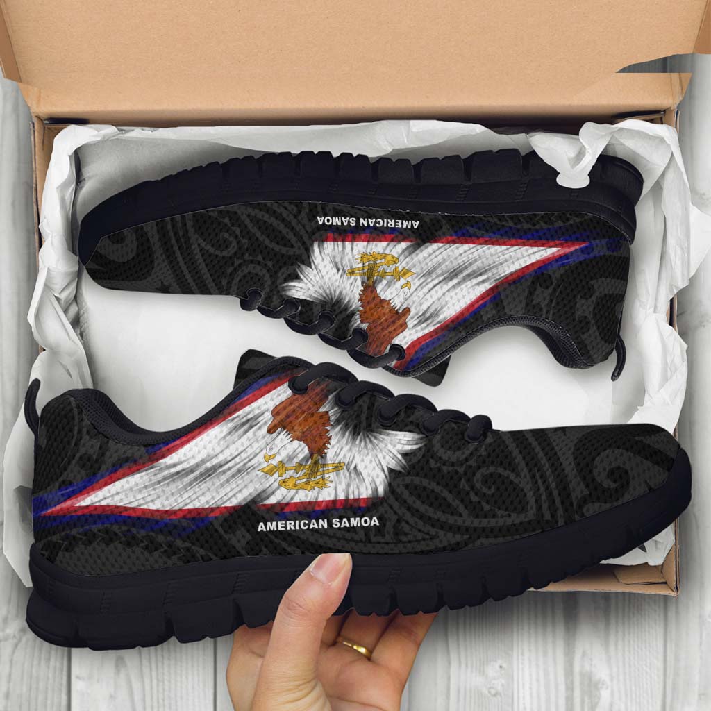 American Samoa Sneakers - Flag Wing Sport Style