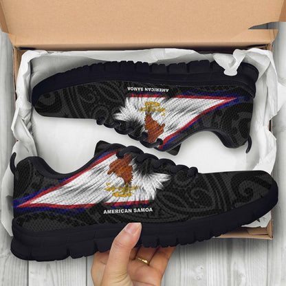 American Samoa Sneakers - Flag Wing Sport Style