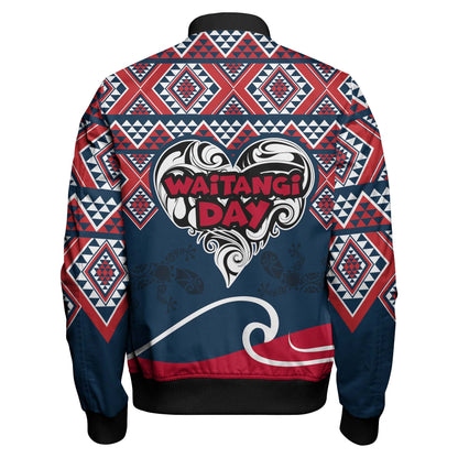 New Zealand Waitangi Day Bomber Jacket - New Zealand Culture Happy Waitangi Day Gold Coast