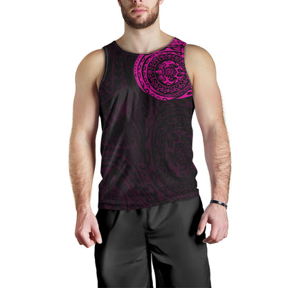 Polynesian Men Tank Top - Polynesian Tattoo Style Version 2 Pink
