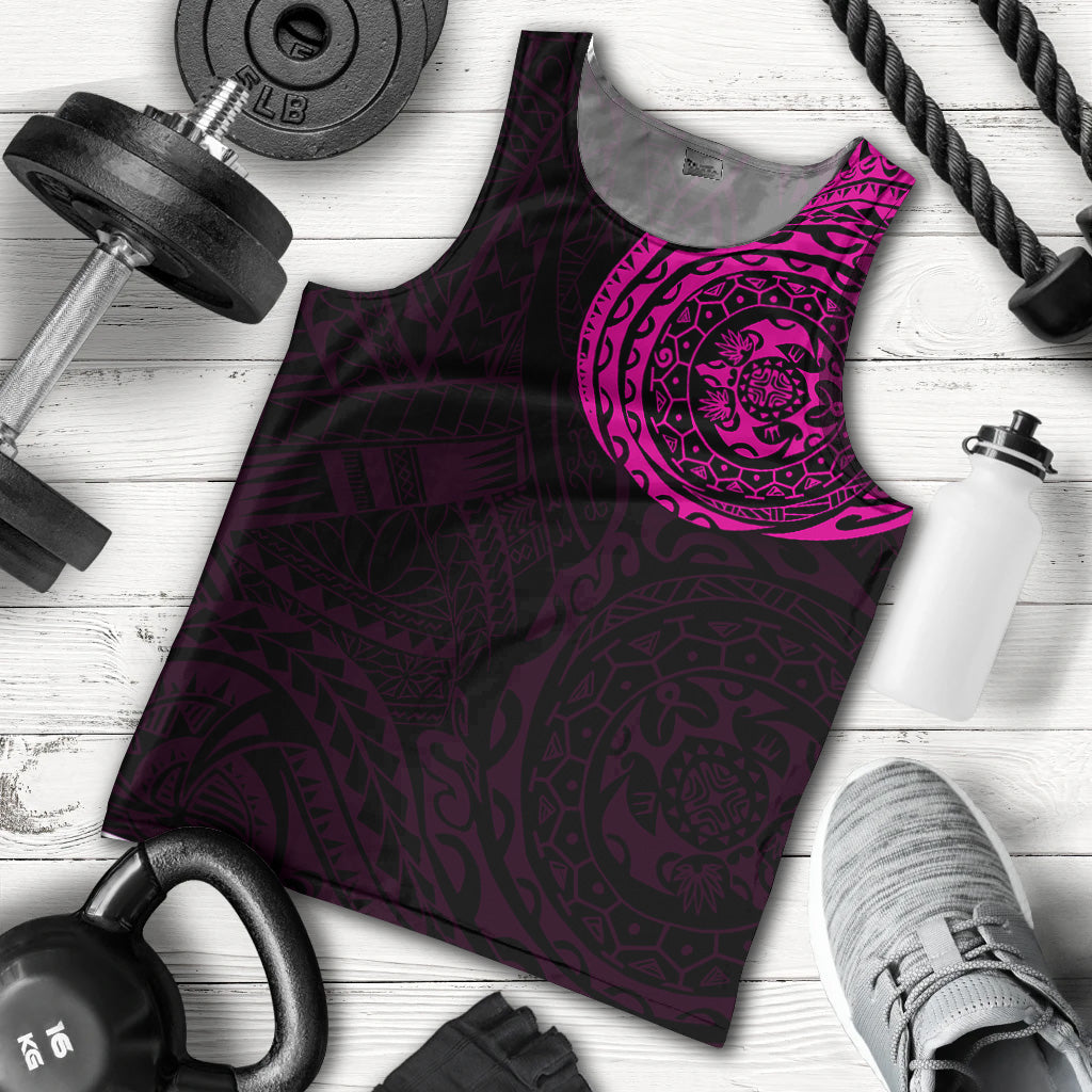 Polynesian Men Tank Top - Polynesian Tattoo Style Version 2 Pink