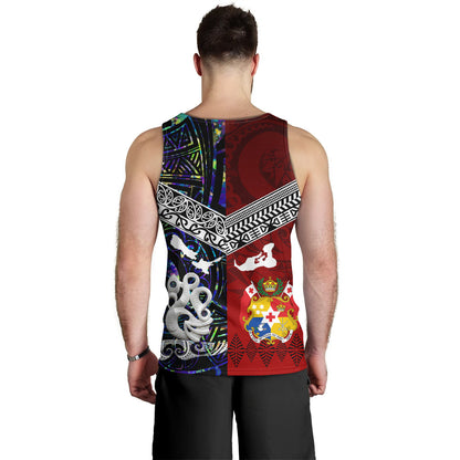Tonga Polynesian Men Tank Top - Tonga And Aotearoa Polynesian Coat Of Arms