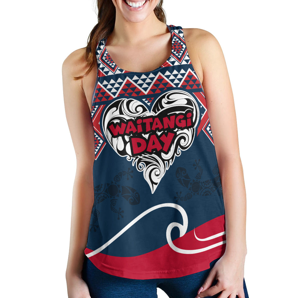 New Zealand Waitangi Day Women Racerback Tank - New Zealand Culture Happy Waitangi Day Gold Coast