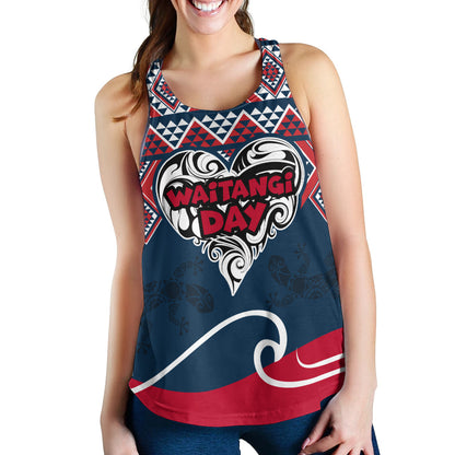 New Zealand Waitangi Day Women Racerback Tank - New Zealand Culture Happy Waitangi Day Gold Coast