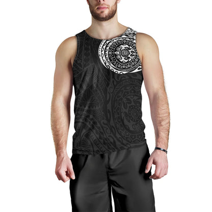 Polynesian Men Tank Top - Polynesian Tattoo Style Version 2 White