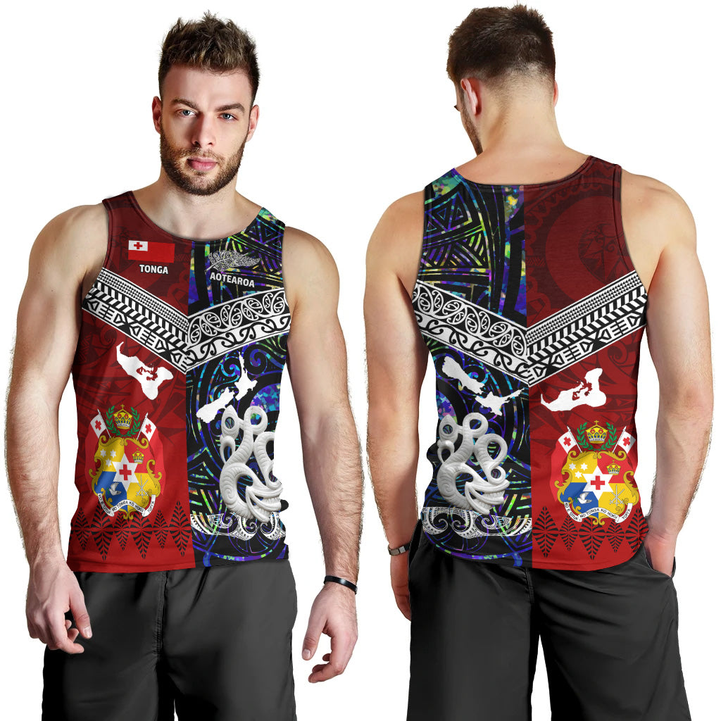 Tonga Polynesian Men Tank Top - Tonga And Aotearoa Polynesian Coat Of Arms