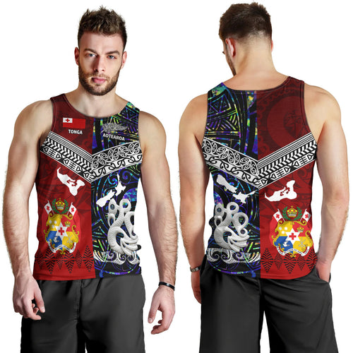 Tonga Polynesian Men Tank Top - Tonga And Aotearoa Polynesian Coat Of Arms