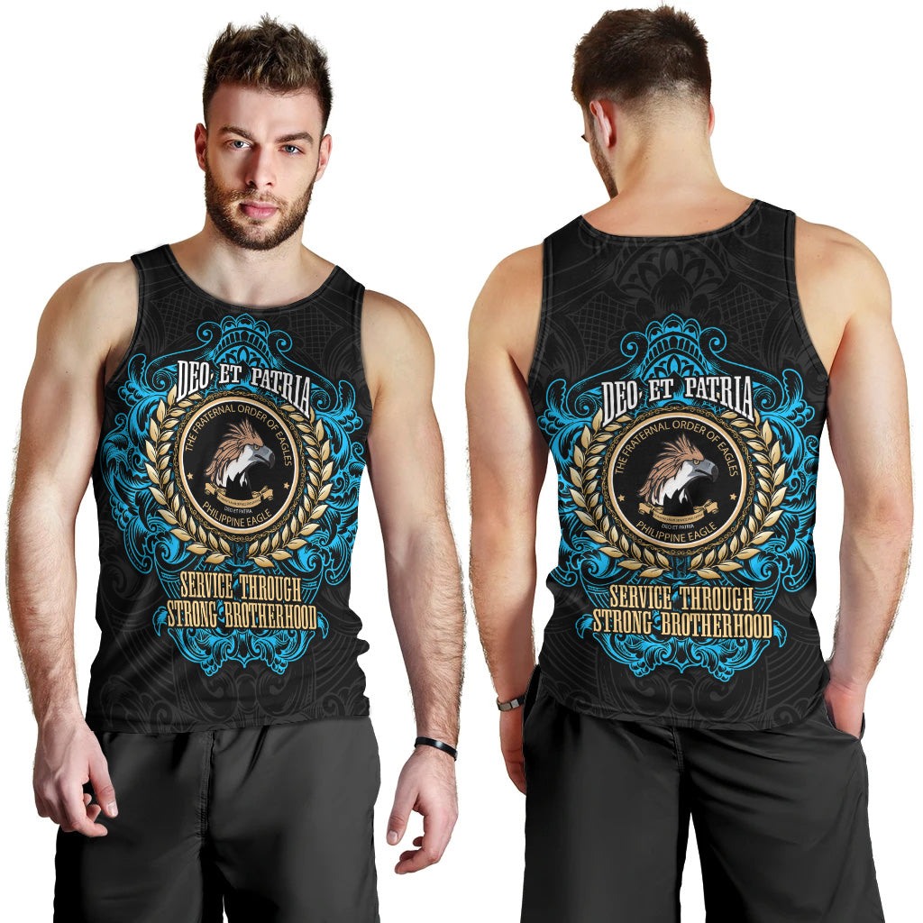 Philippines Men Tank Top - Philippine Eagles Ornament Vintage Style
