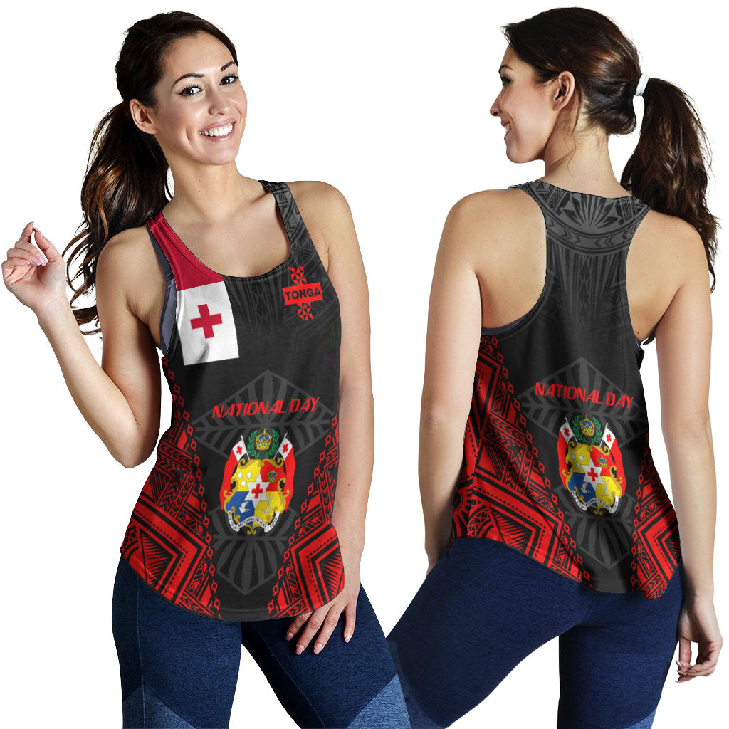 Tonga Women Racerback Tank - National Day Tonga Polynesian Culture