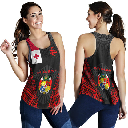 Tonga Women Racerback Tank - National Day Tonga Polynesian Culture