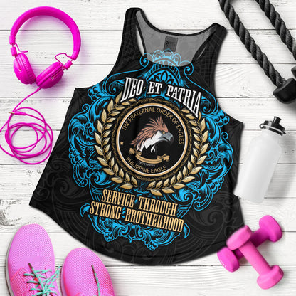 Philippines Women Tank - Philippine Eagles Ornament Vintage Style