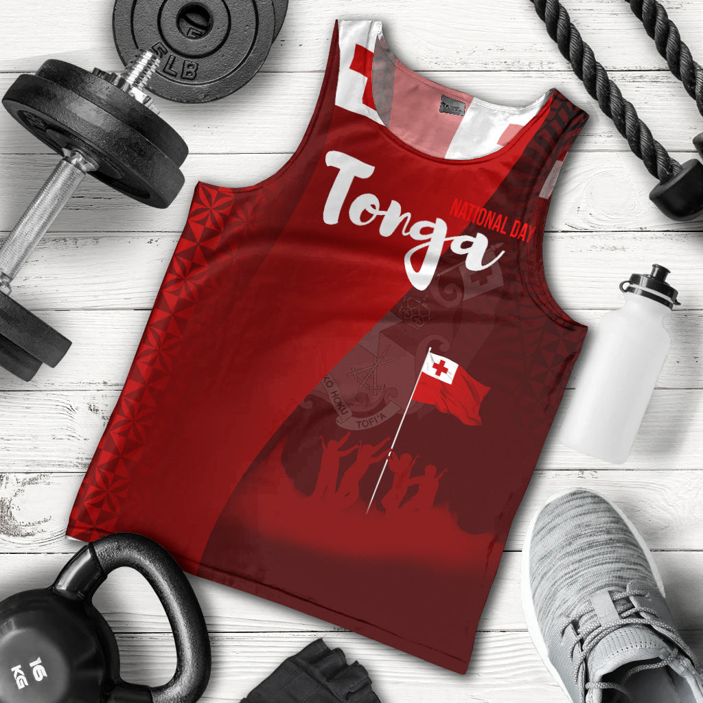 Tonga Men Tank Top - National Day Tonga Coat Of Arms Polynesian