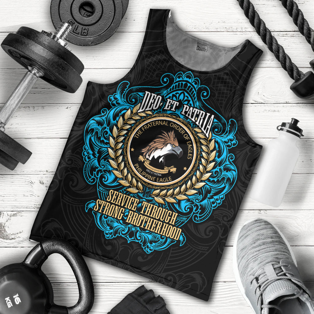 Philippines Men Tank Top - Philippine Eagles Ornament Vintage Style