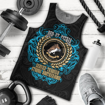 Philippines Men Tank Top - Philippine Eagles Ornament Vintage Style