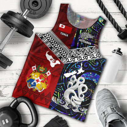 Tonga Polynesian Men Tank Top - Tonga And Aotearoa Polynesian Coat Of Arms