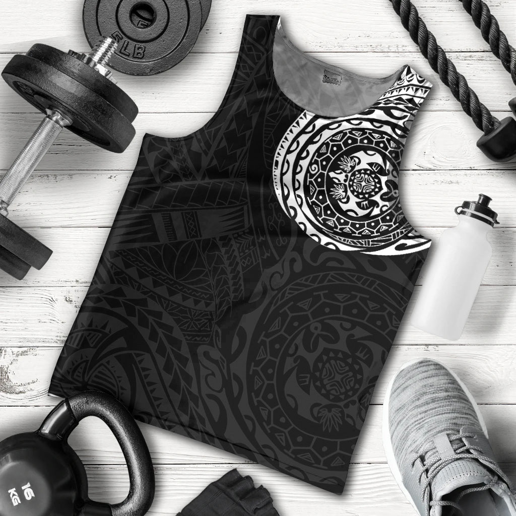 Polynesian Men Tank Top - Polynesian Tattoo Style Version 2 White