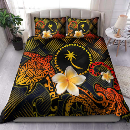 Chuuk Polynesian Bedding Set - Lauhala Turtle Plumeria Tropical